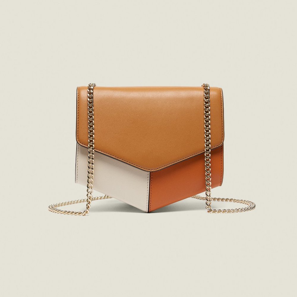 NWT Sandro Lou MM Camel/Curcuma/Ecru